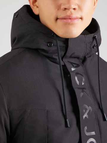JACK & JONES Winter parka 'JJCAMP' in Black