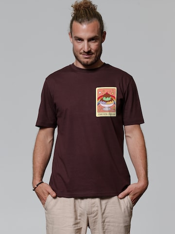 Maglietta 'Tarot The Ice Cream' di Watapparel in marrone: frontale