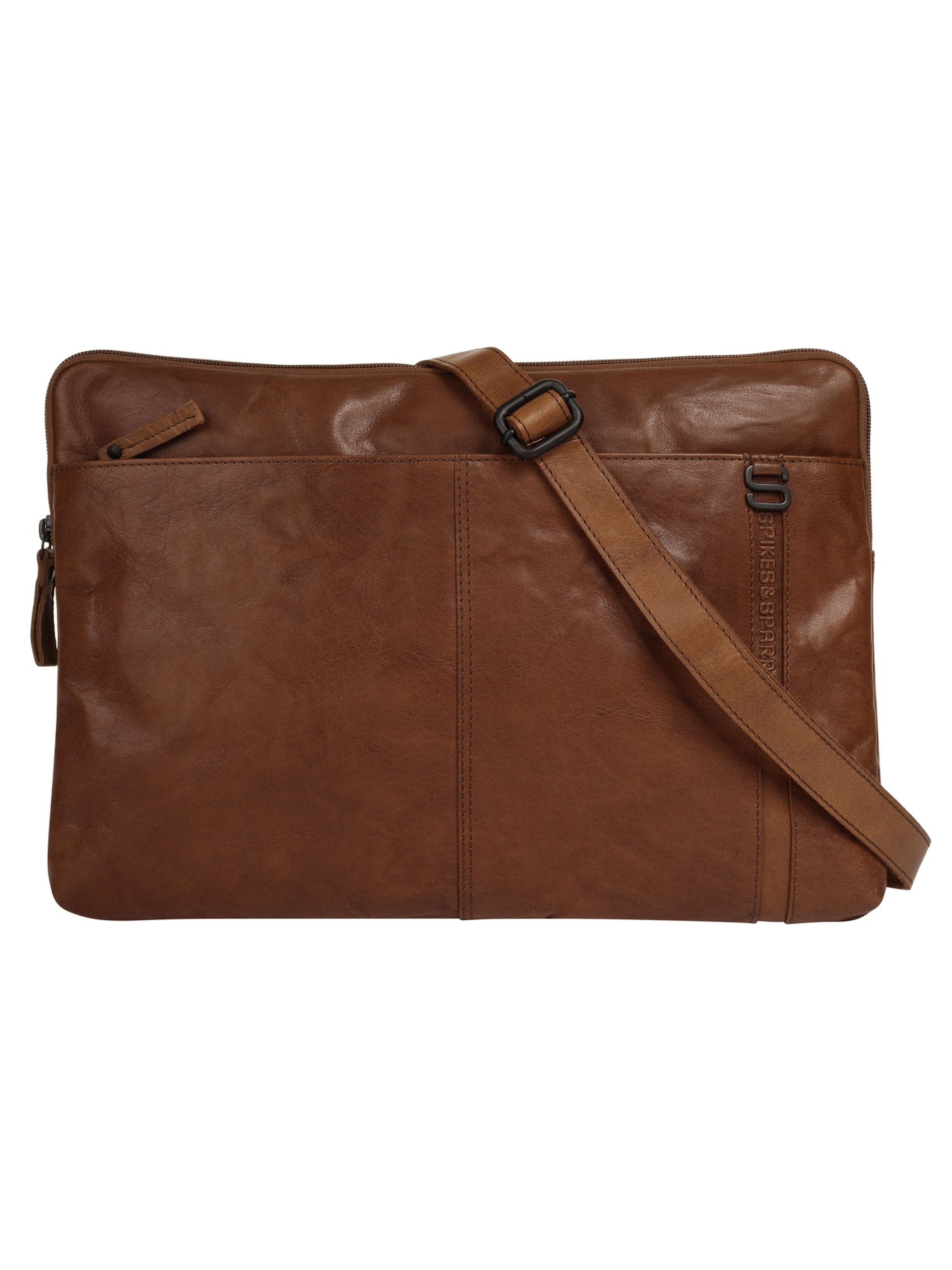 Spikes & Sparrow Document Bag in Brown: front