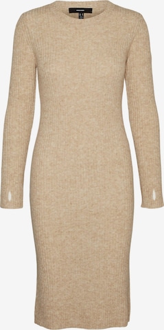 VERO MODA Knitted dress 'Britany' in Beige: front