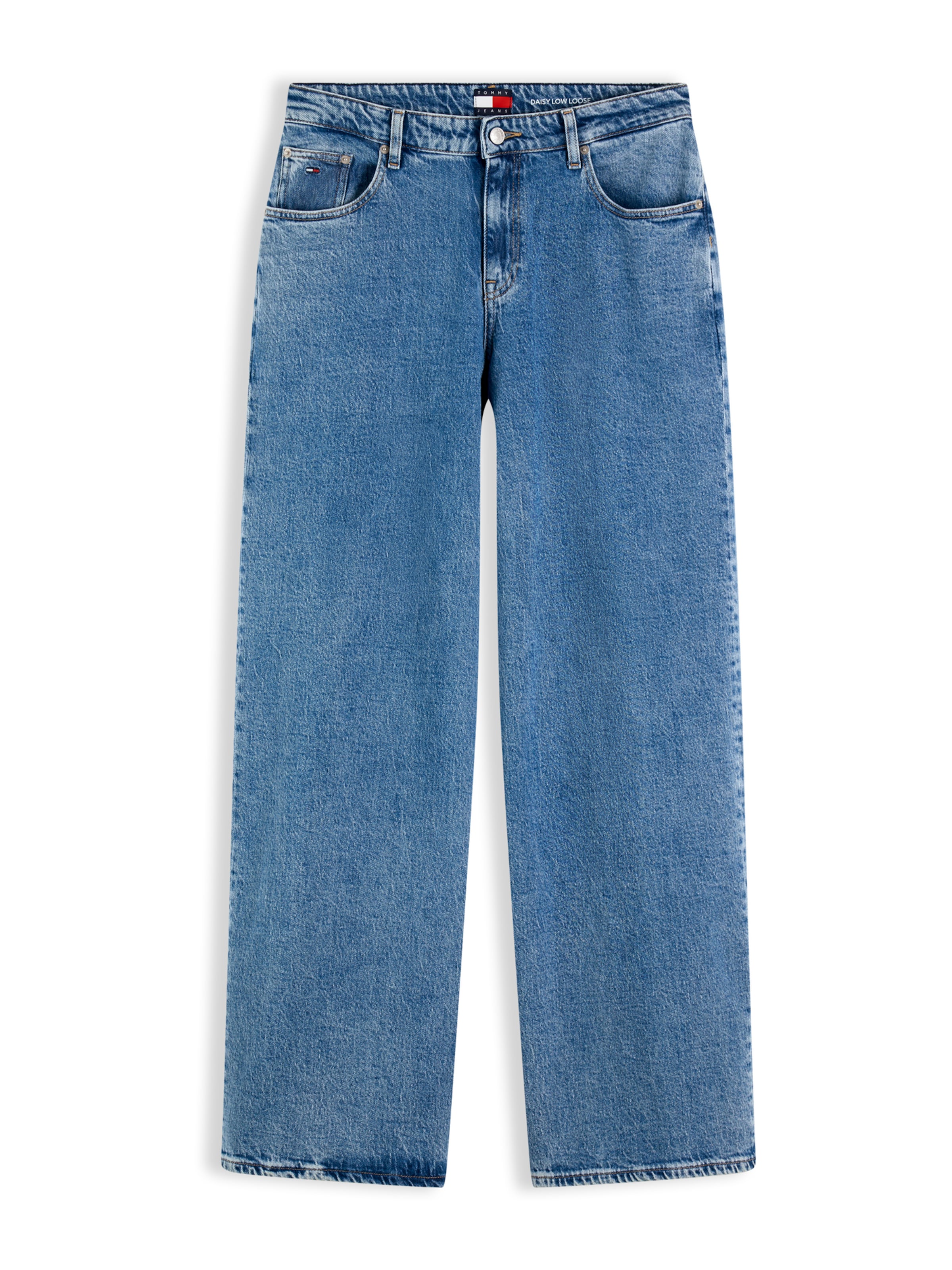 Tommy Jeans - Pierna ancha Vaquero 'DAISY' en azul: frente