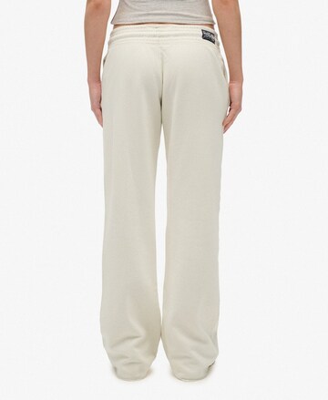 Superdry Loosefit Broek 'Athletic Essentials' in Wit