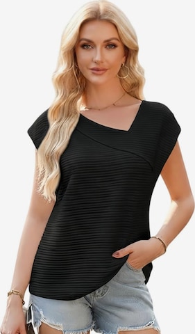Yesfashion Koszulka w kolorze czarny: przód