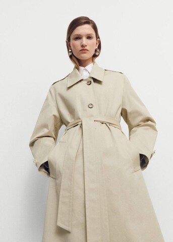 MANGO Summer Coat 'Candy' in Beige