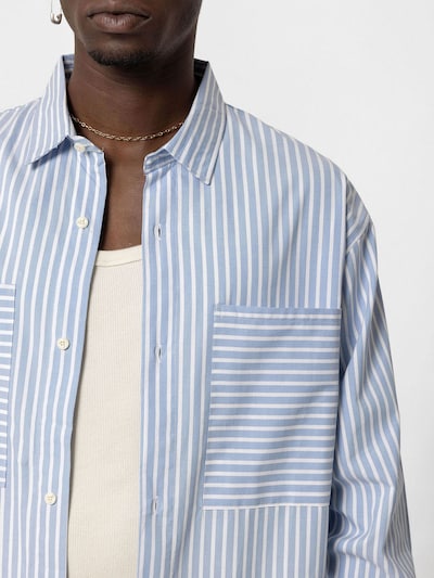 VAMOS CLO Button Up Shirt 'Everett' in Blue / White, Item view