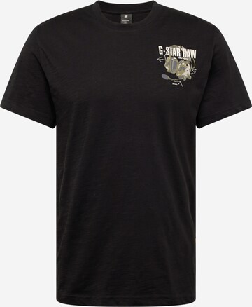 T-Shirt 'Headphones' G-Star RAW en noir : devant