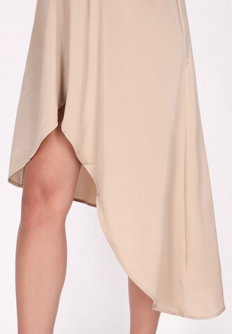 Abito da cocktail di faina in beige