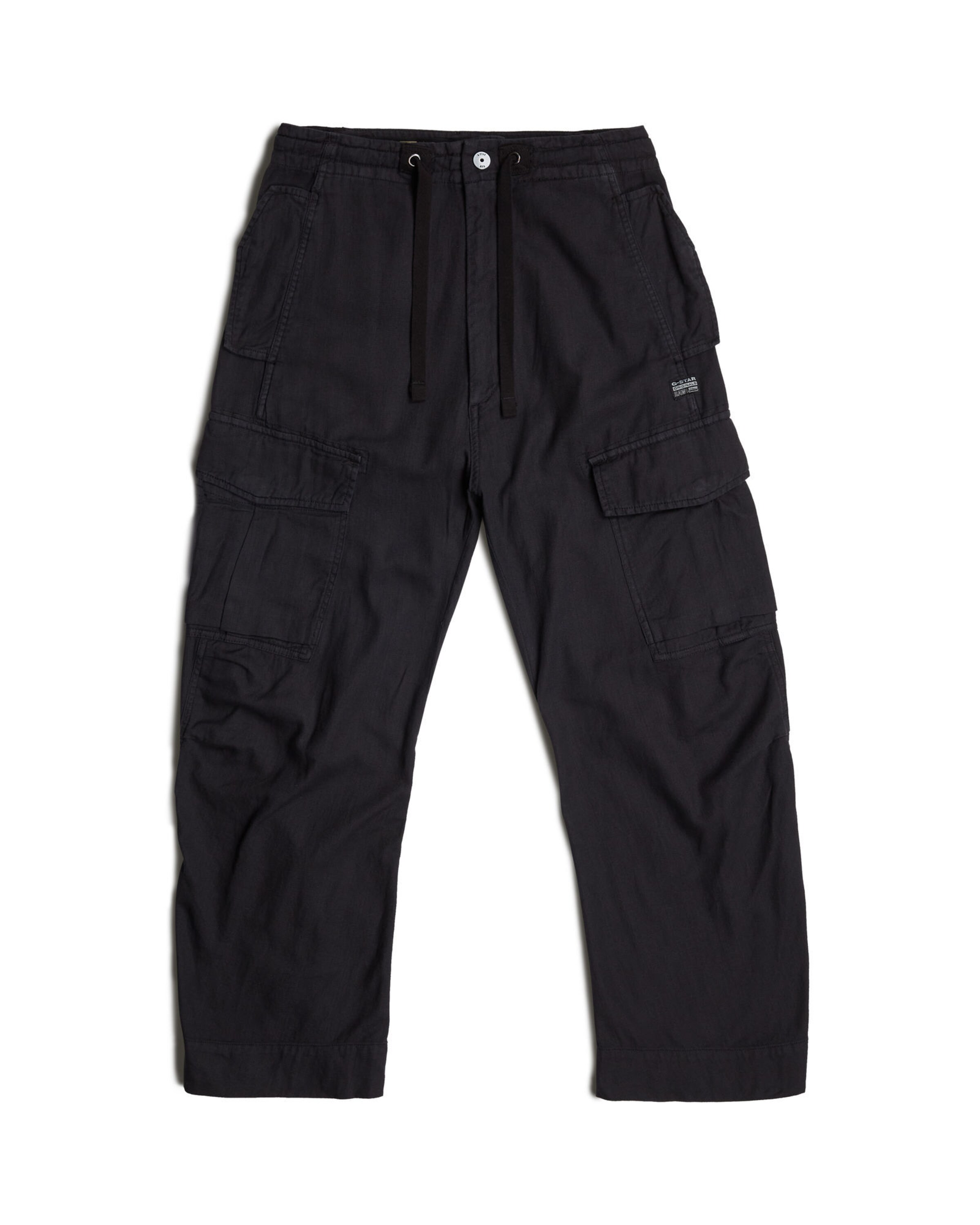 G-STAR Loosefit Cargobroek 'Summer Snow' in Zwart: voorkant