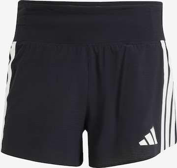ADIDAS PERFORMANCE Slim fit Sports trousers 'Adizero Running Gel' in Black: front