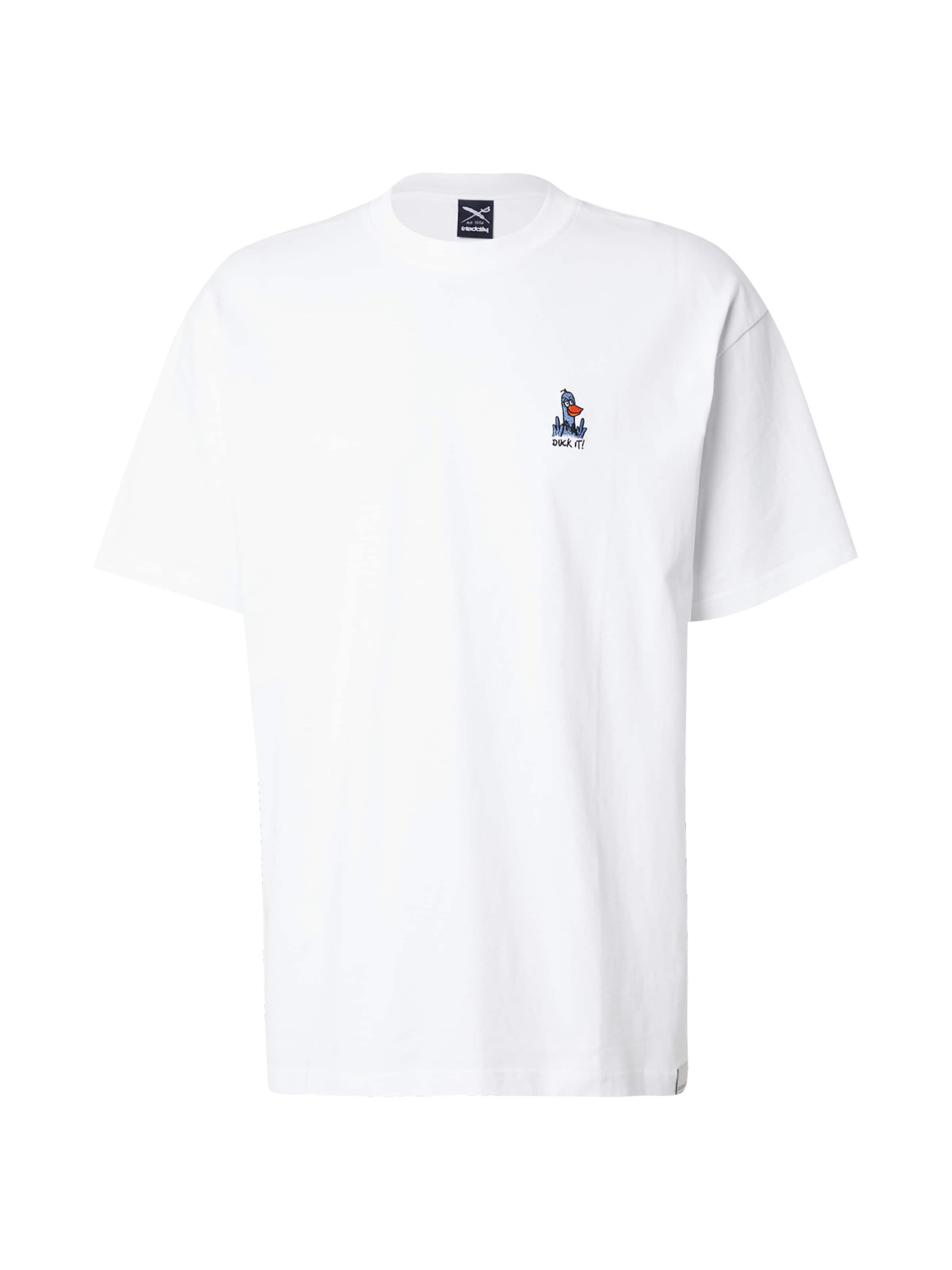 Iriedaily Тениска 'What The Duck' в бяло: отпред