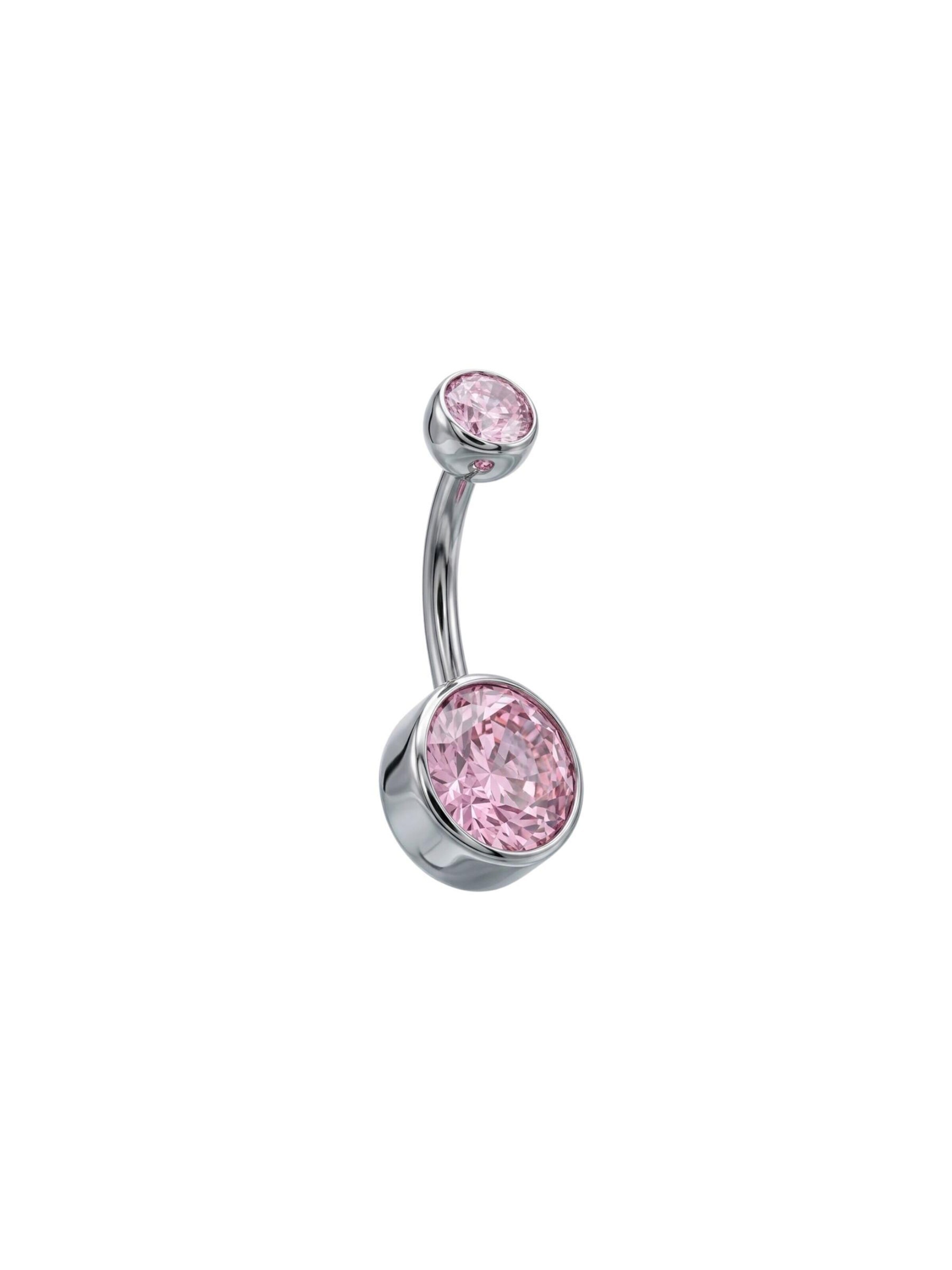 Bijou piercing 'Intern Gewindeter Bauchnabelpiercing Barbell' Maxte en argent