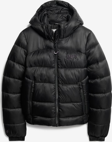 Superdry Zimní bunda – černá: přední strana