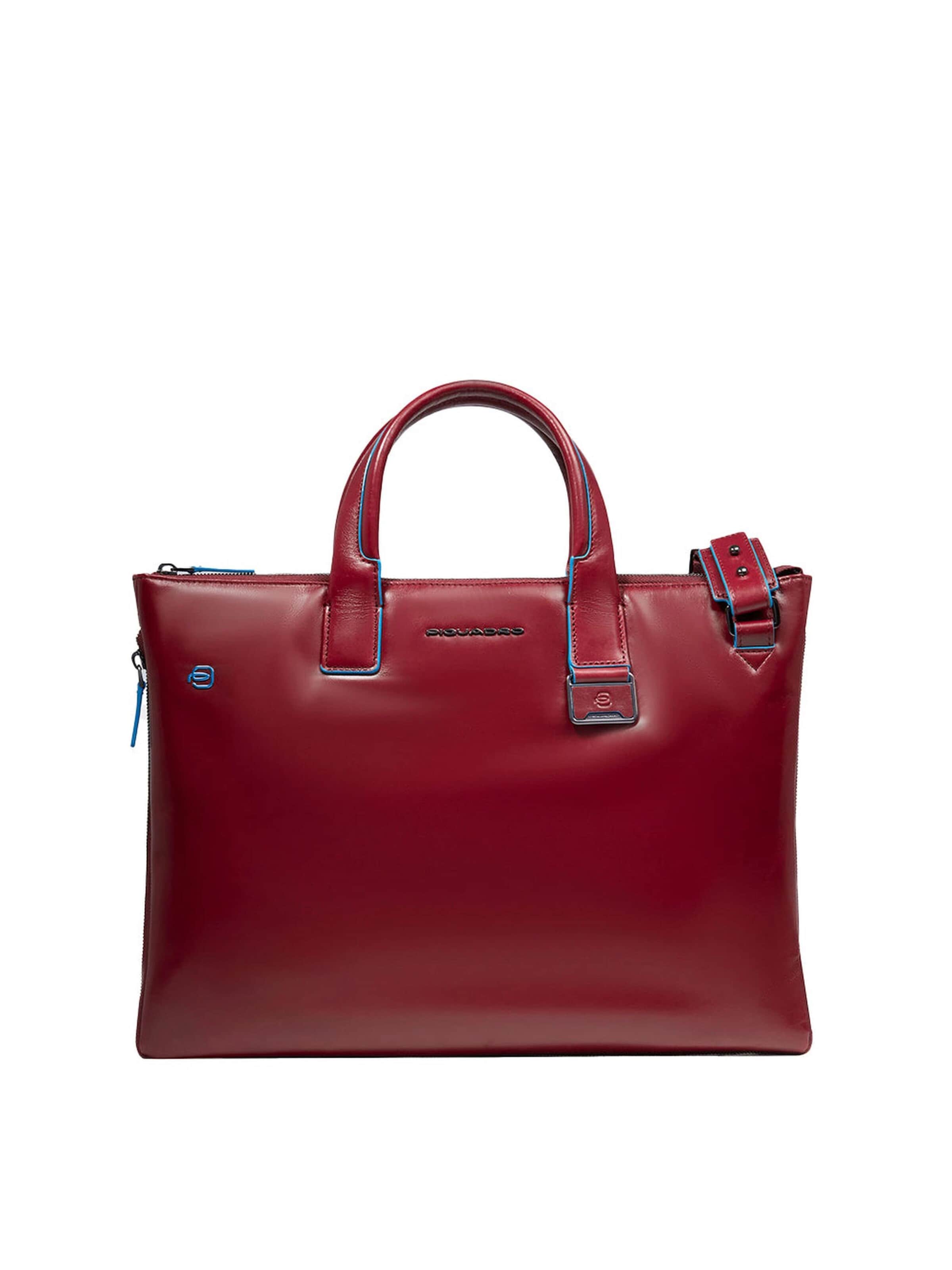 Sac d’ordinateur portable Piquadro en rouge : devant