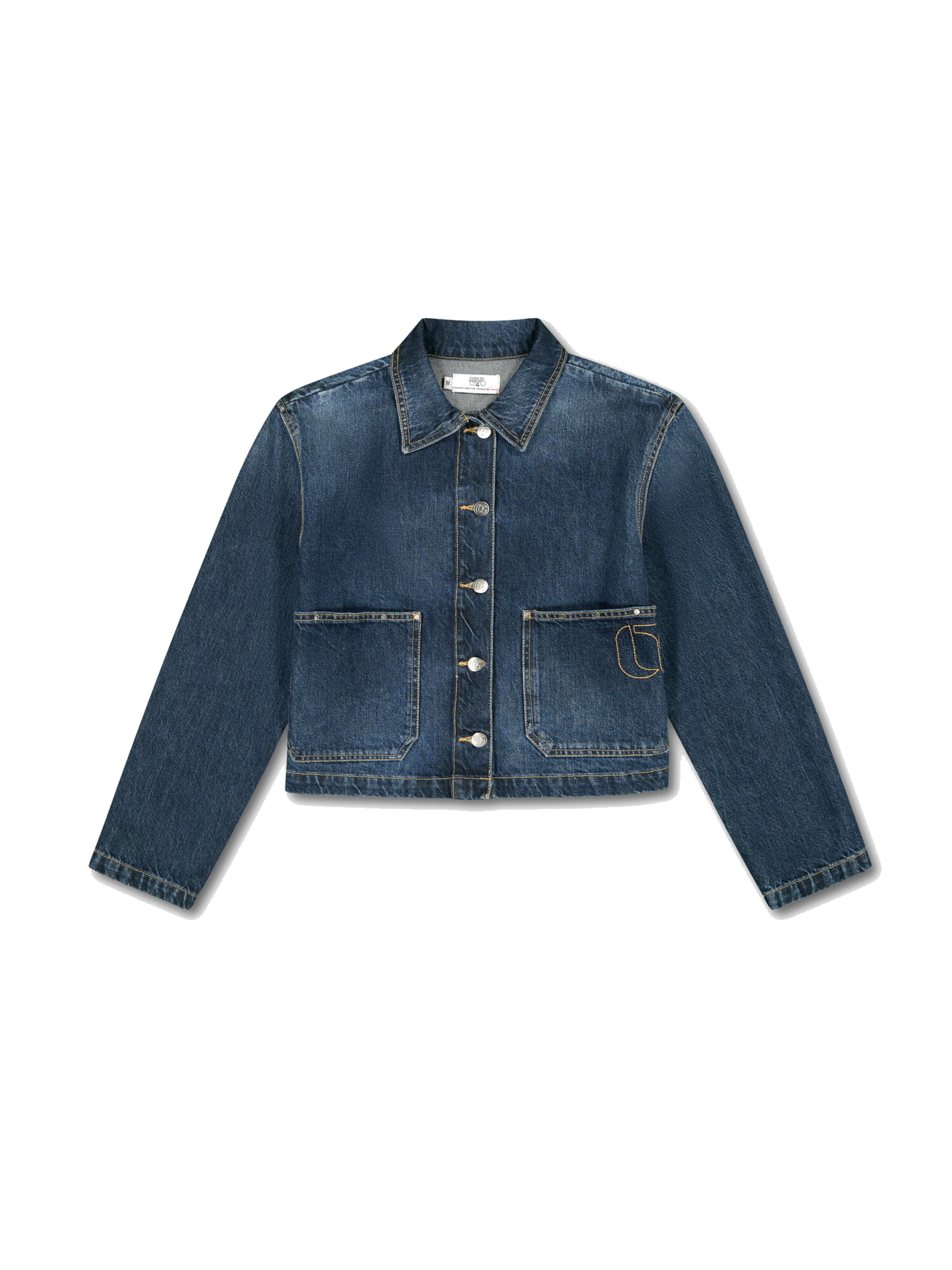 Le Temps Des Cerises Between-Season Jacket in Blue: front