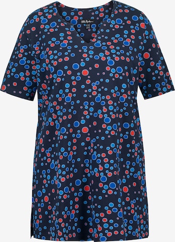 T-shirt Ulla Popken en bleu : devant