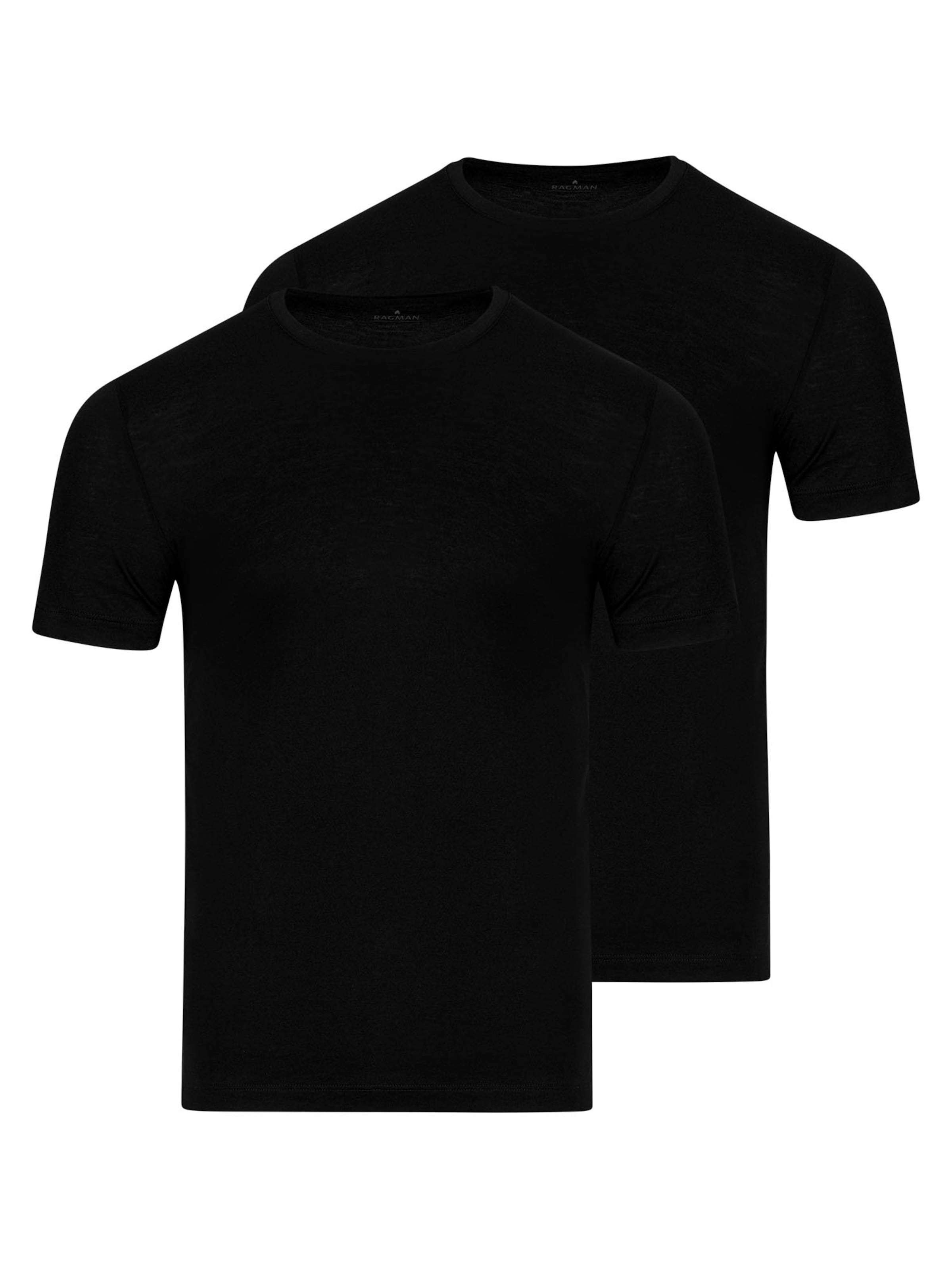 Ragman Unterhemd 'Basic' in Schwarz: Vorderseite