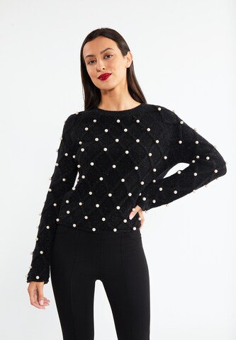 Pull-over 'Koosh' faina en noir : devant