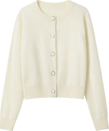 Lilysilk - Cárdigan 'Ultraweicher Cardigan aus gebürstetem Kaschmir' en blanco: frente