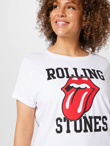 ONLY Carmakoma Shirt 'ROLLING' in White