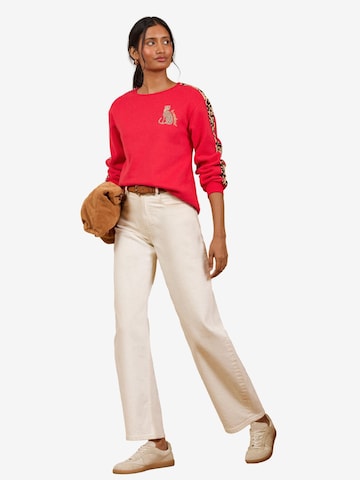 love & roses Sweatshirt i röd: framsida