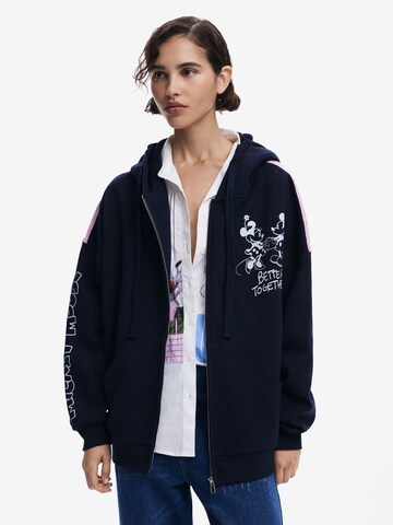 Veste de survêtement Desigual en bleu : devant
