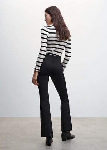 MANGO Flared Pleated Pants 'Pilma' in Black