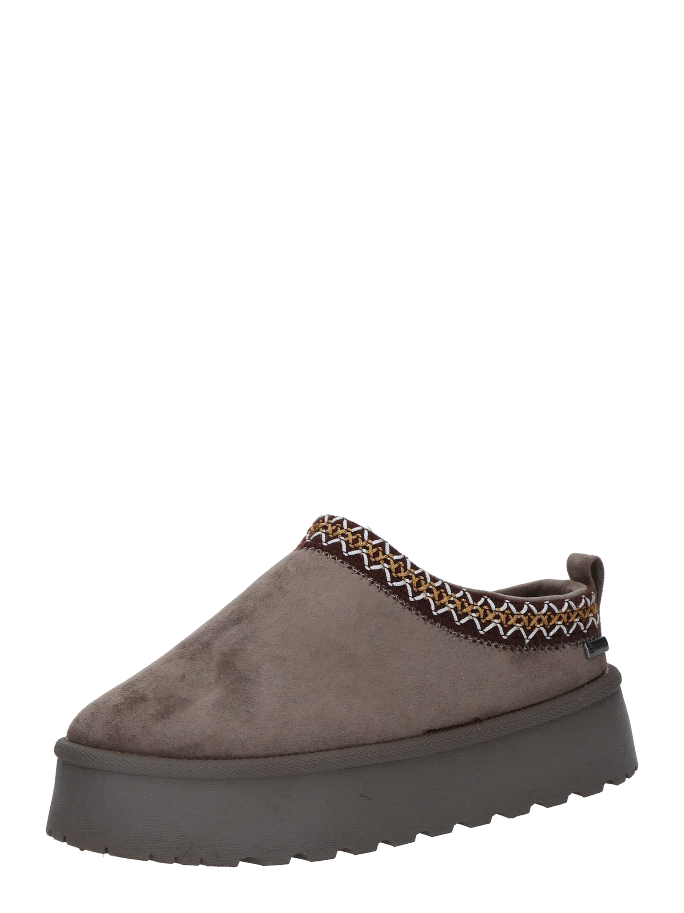 TOM TAILOR - Zapatillas de casa en marrón: frente