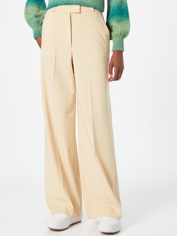 IVY OAK Wide leg Pleated Pants 'PEONY ROSE' in Yellow: front