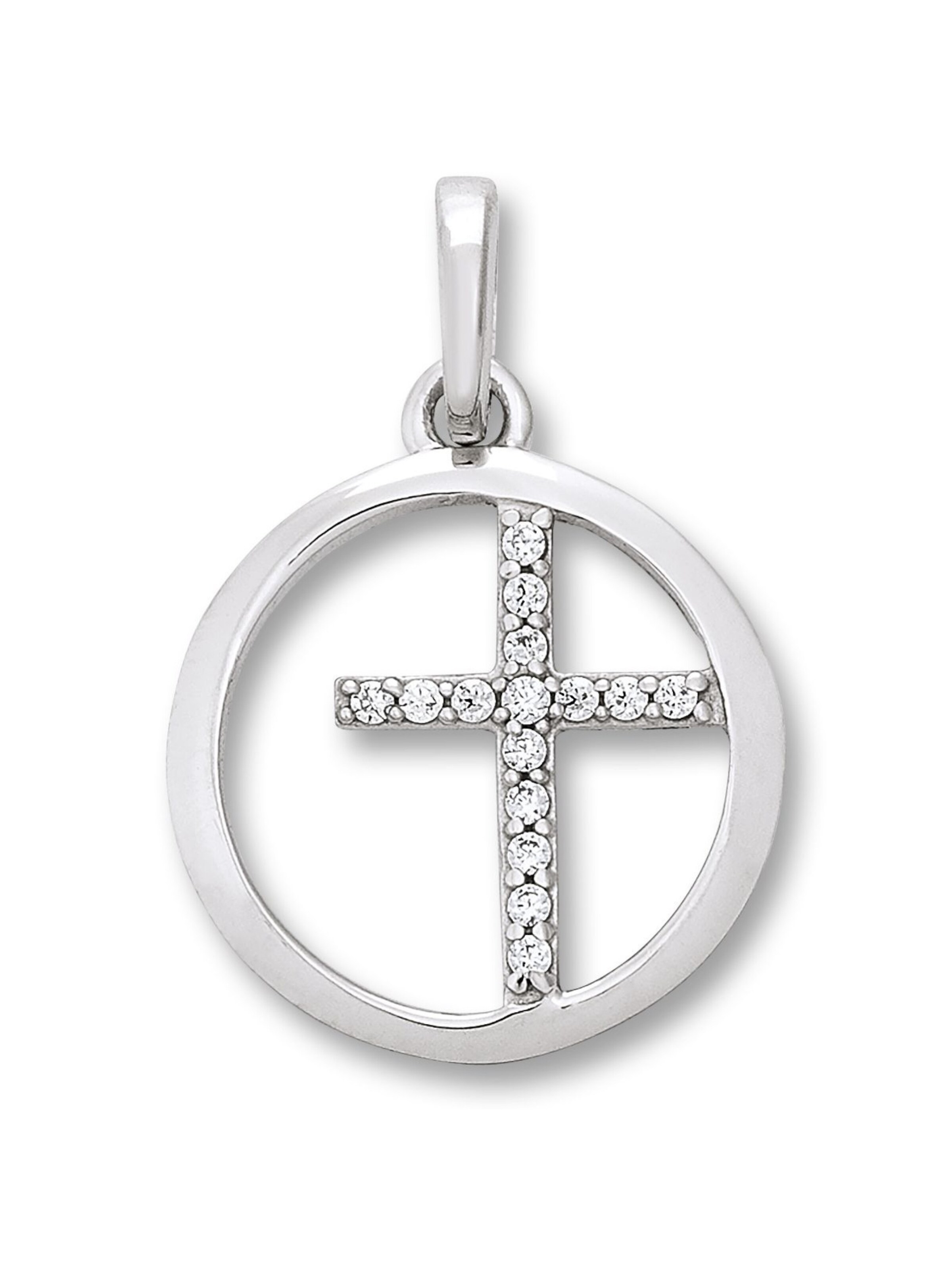 ONE ELEMENT Pendant 'Kreuz' in Silver: front
