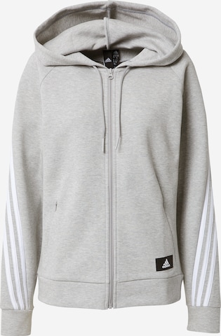 ADIDAS SPORTSWEAR Sports sweat jacket 'Future Icons 3-Stripes ' in Grey: front