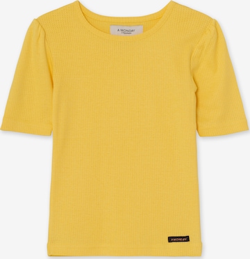 A Monday in Copenhagen - Camiseta 'Sigga' en amarillo: frente