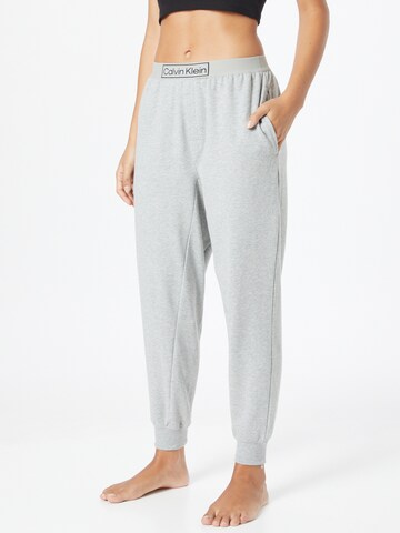 Calvin Klein Underwear Tapered Pyjamabroek in Grijs: voorkant