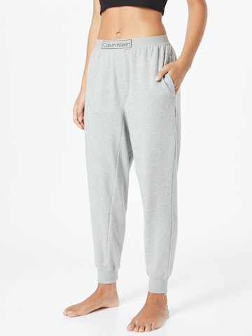 Effilé Pantalon de pyjama Calvin Klein Underwear en gris : devant