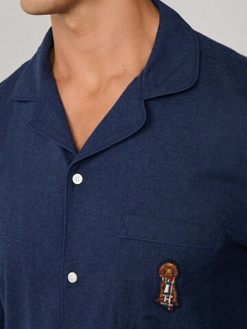 Hackett London Pyjama lang in Blauw