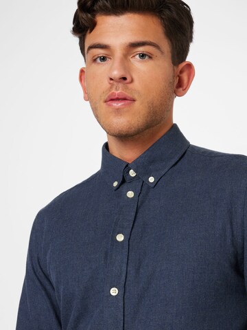 Casual Friday Slim fit Button Up Shirt 'Anton' in Blue