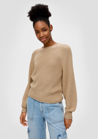 QS Sweater in Beige: front