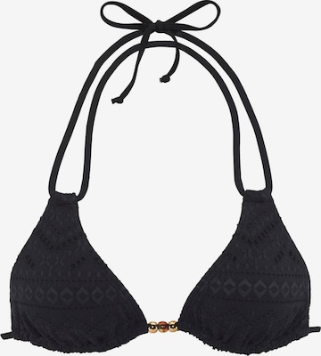 LASCANA Kolmio Bikinitoppi värissä musta: etupuoli
