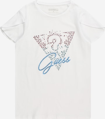 GUESS - Camiseta en blanco: frente