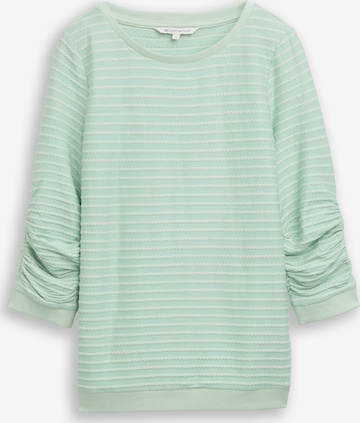 TOM TAILOR DENIM Sweatshirt i grøn: forside