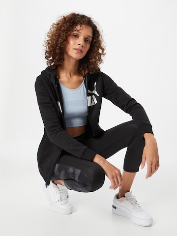 PUMA Sportief sweatvest 'Ess' in Zwart