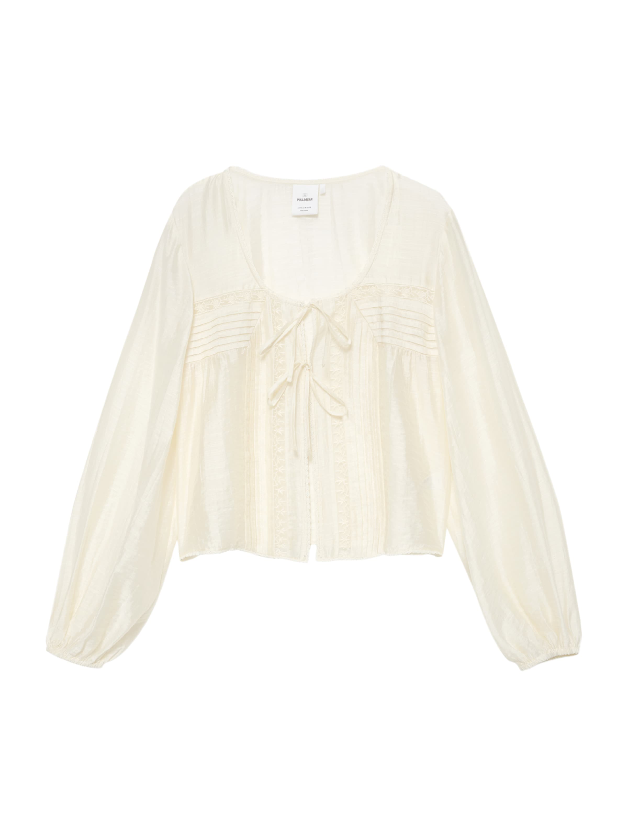 Pull&Bear Bluza | bela barva: sprednja stran