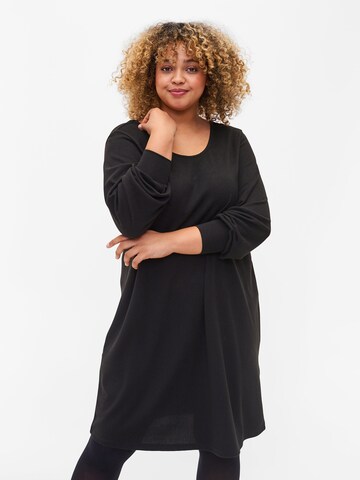 Zizzi Knitted dress 'LUCCA' in Black: front