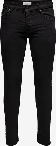 Skinny Jeans 'Loom' de la Only & Sons pe negru: față