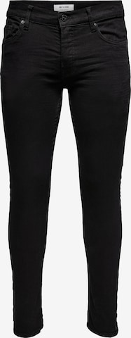 Only & Sons Skinny Jeans 'Loom' in Schwarz: predná strana