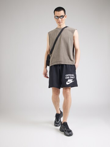 Nike Sportswear Свободный крой Штаны 'CLUB OFFICIAL' в Черный