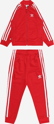 ADIDAS ORIGINALS Sweat suit in Red: front