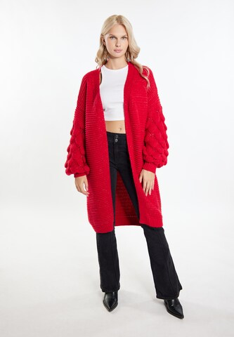 IZIA - Casaco de malha 'Gaya' em vermelho