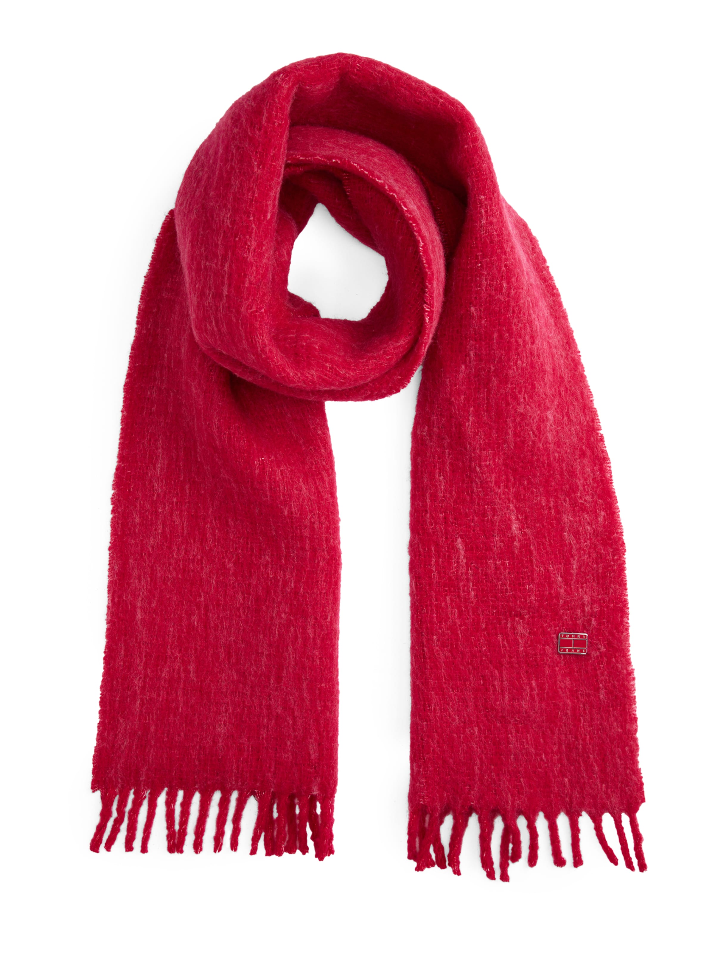 Tommy Jeans - Cachecóis 'HERITAGE' em vermelho: frente