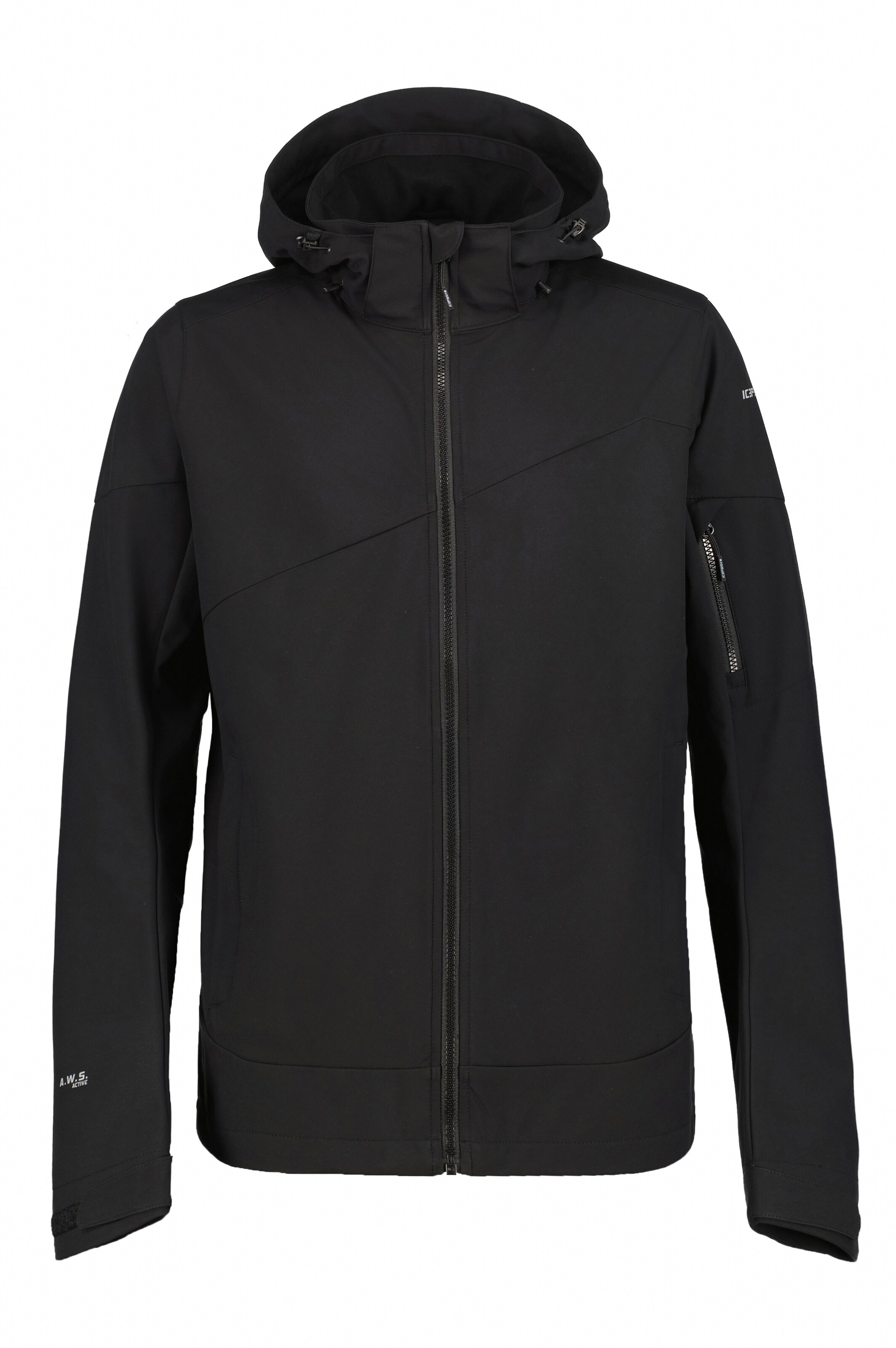 ICEPEAK Winterparka in Schwarz: Vorderseite
