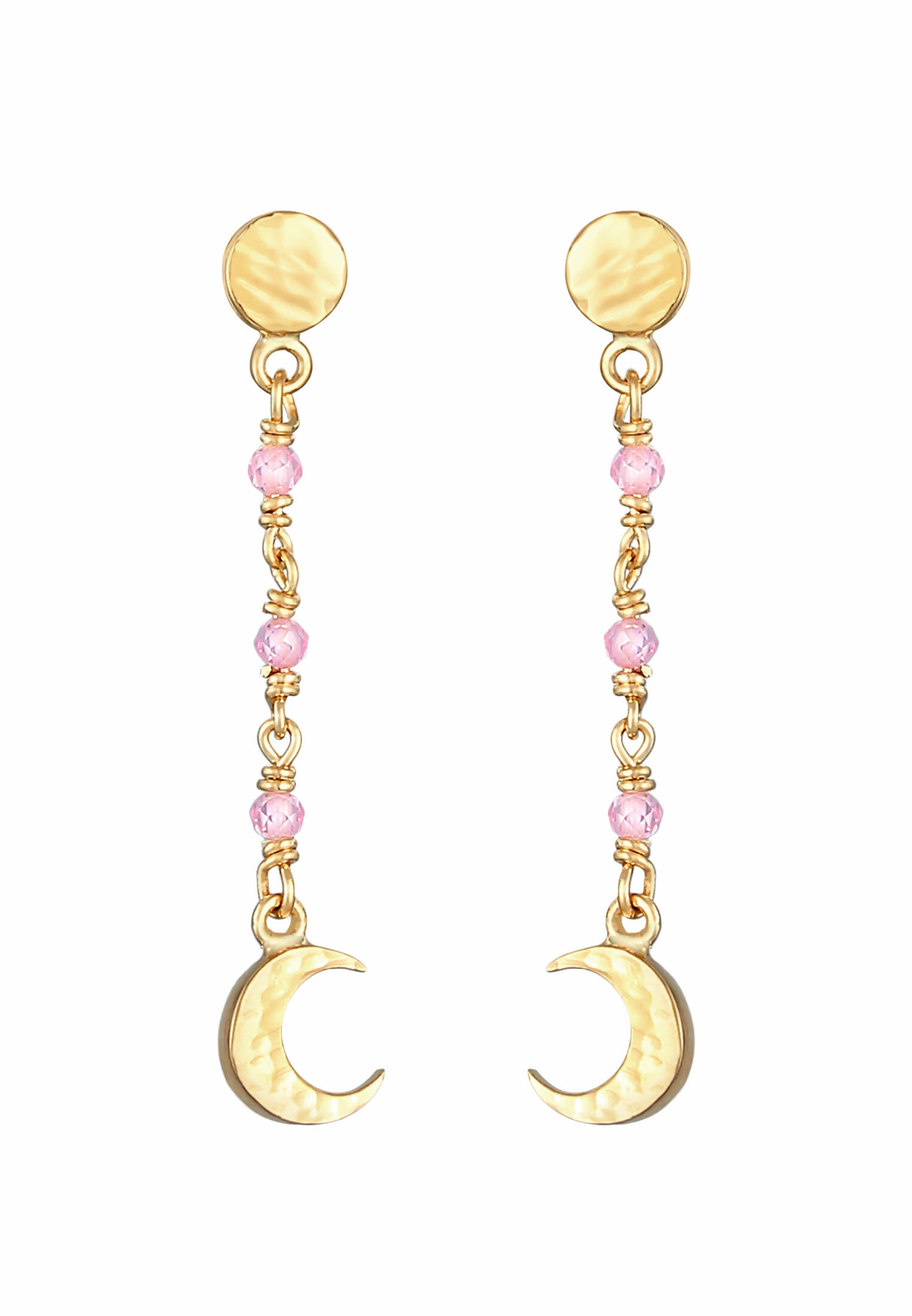 ELLI Ohrringe Astro, Halbmond in Gold: Vorderseite